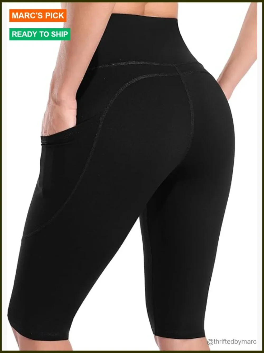 High Waist Biker Shorts with Pockets 12